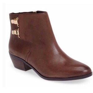 Sam Edelman Booties - Brown With Buckle Detail 8.5
